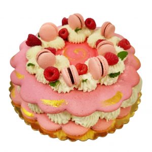 Medium vanilla berry shortcake classic Macaron cake – 8" (serves up to12)