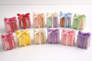 Party Favors - Dozen boxes of 2 Macarons - Mixed colors