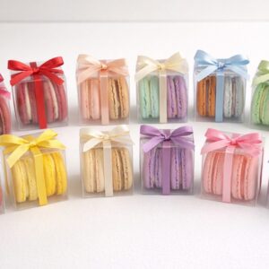 Party Favors - Dozen boxes of 2 Macarons - Mixed colors