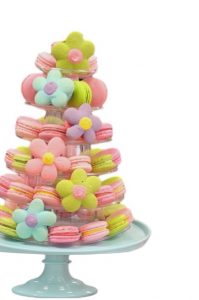 Flower garden 6 tier tower of 56 Macarons