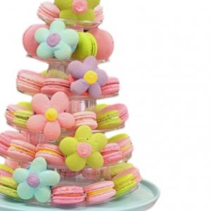 Flower garden 6 tier tower of 56 Macarons