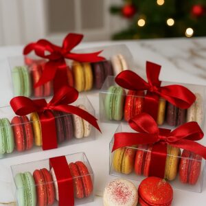 Holiday Jewel Macarons – Gift Box of Elegance six packs of 5 macarons