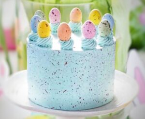 Easter Vanilla Strawberry cake