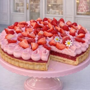 Lush Strawberry frangipane tart for Mom
