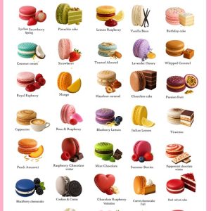 Macaron Menu - Some flavors only available seasonaly